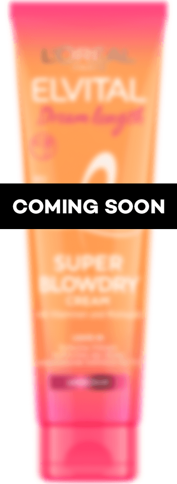 Elvital Dream Lentgh Super Blowdry Cream Packshot - mit Störer "coming soon"